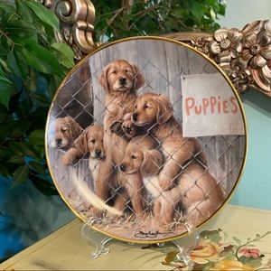 Franklin Mint Adopt a Puppy Plate